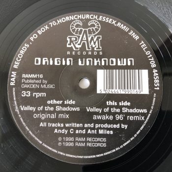 Origin Unknown - Valley Of The Shadows (12")