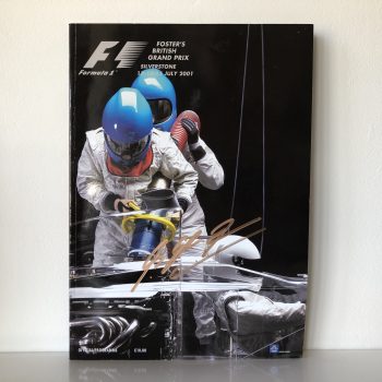 2001 British Grand Prix Race Programme Hand Signed By Michael Schumacher