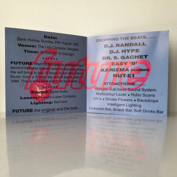 Meltdown Productions present Future - 29 Aug 1993 - Lido Complex in Margate - Image 2