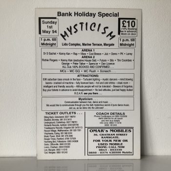 Mysticism - 1st May 1994 - Lido Complex, Margate - Image 2