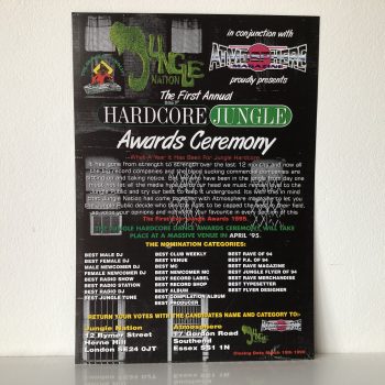 Jungle Nation - The First Annual Hardcore Jungle Awards Ceremony - Flyer - Image 2