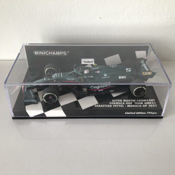2021 Sebastian Vettel | Aston Martin Cognizant Formula One Team AMR21 | Minichamps Diecast 1:43 Scale | Monaco GP - Image 4