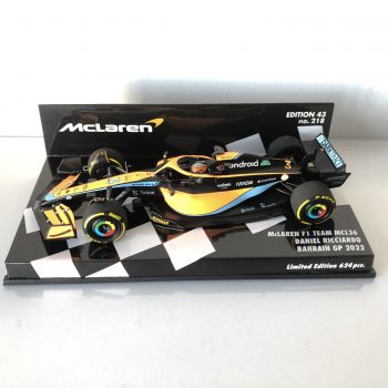 2022 Daniel Ricciardo | McLaren F1 Team MCL36 | Minichamps Resin 1:43 | Bahrain GP - Image 3