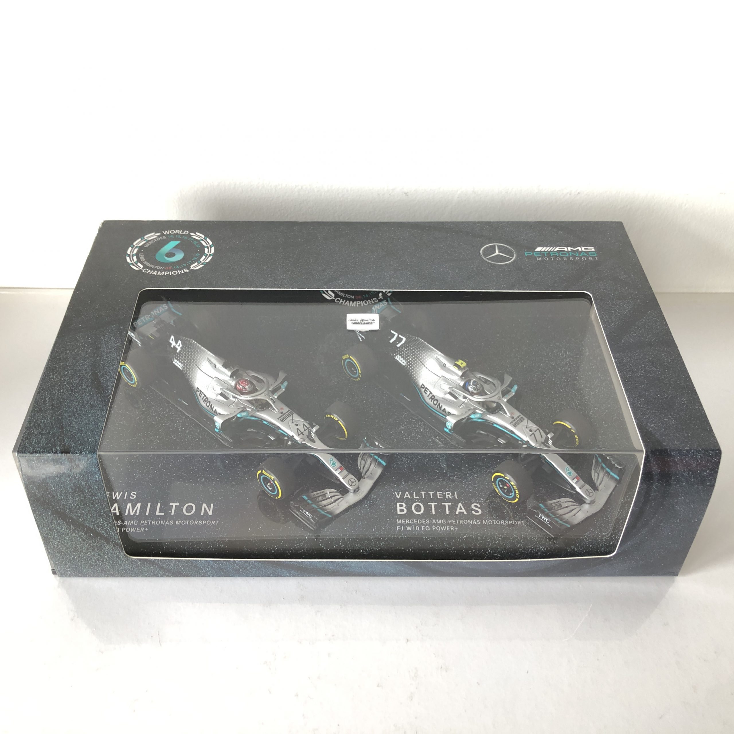 2019 Lewis Hamilton & Valtteri Bottas | Mercedes AMG Petronas Motorsport F1 W10 EQ Power+ | Minichamps Diecast 1:43 | Constructors Box Set - Image 2