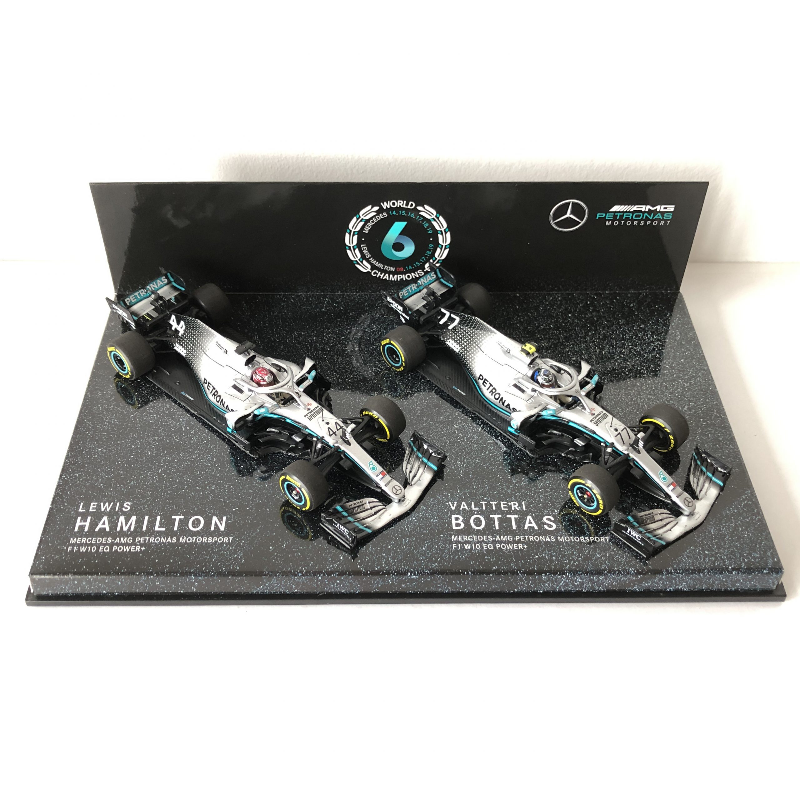 2019 Lewis Hamilton & Valtteri Bottas | Mercedes AMG Petronas Motorsport F1 W10 EQ Power+ | Minichamps Diecast 1:43 | Constructors Box Set - Image 3