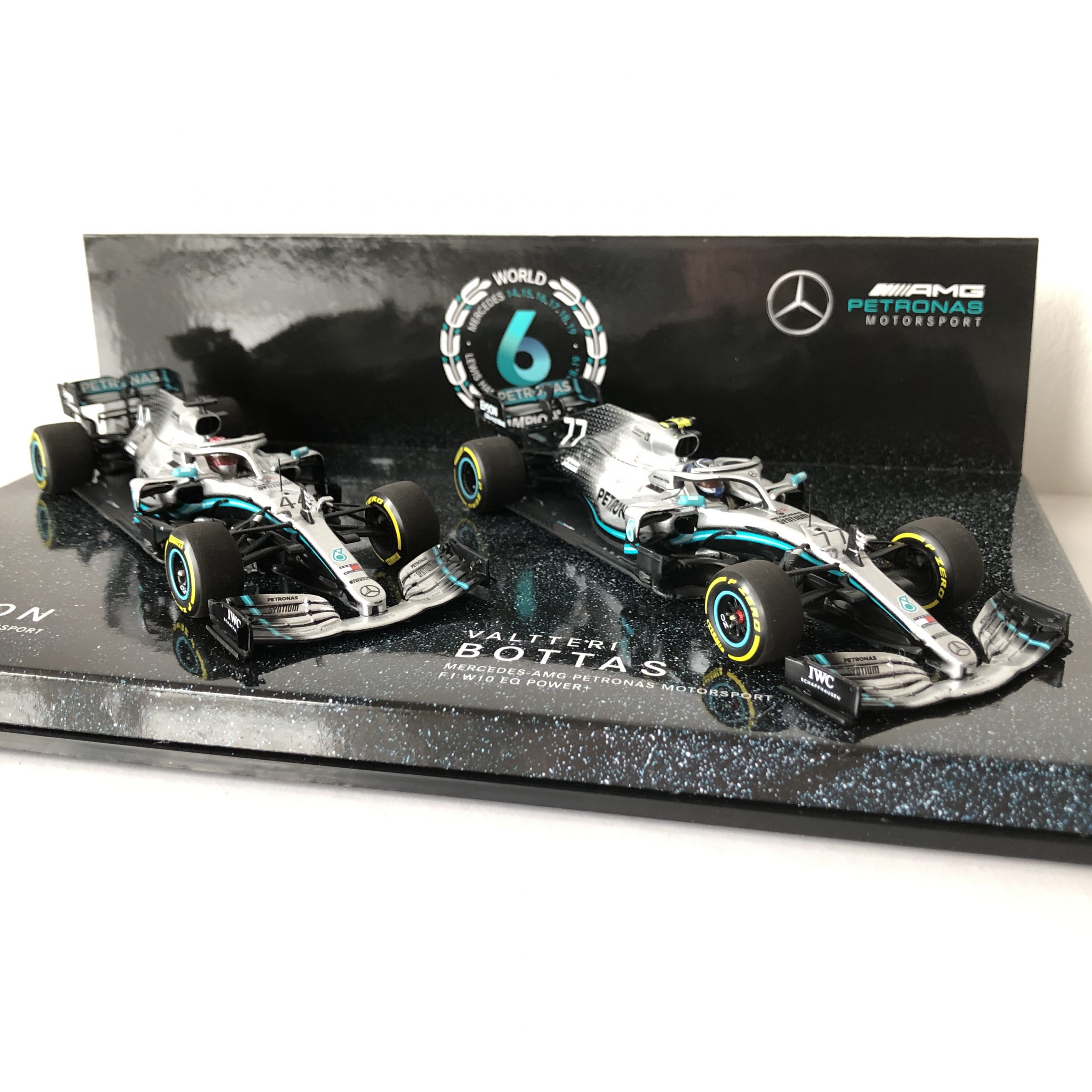 2019 Lewis Hamilton & Valtteri Bottas | Mercedes AMG Petronas Motorsport F1 W10 EQ Power+ | Minichamps Diecast 1:43 | Constructors Box Set - Image 4