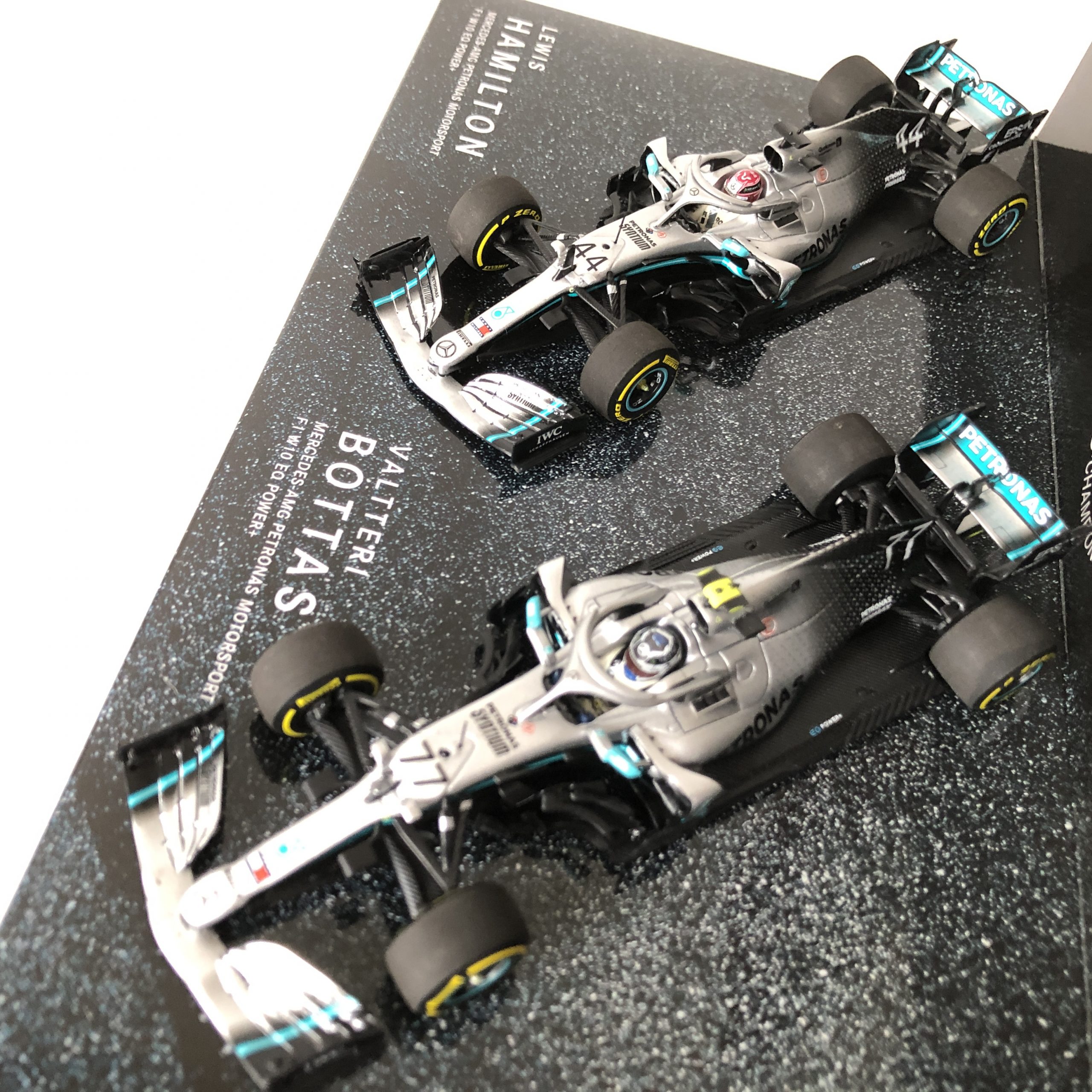 2019 Lewis Hamilton & Valtteri Bottas | Mercedes AMG Petronas Motorsport F1 W10 EQ Power+ | Minichamps Diecast 1:43 | Constructors Box Set - Image 8