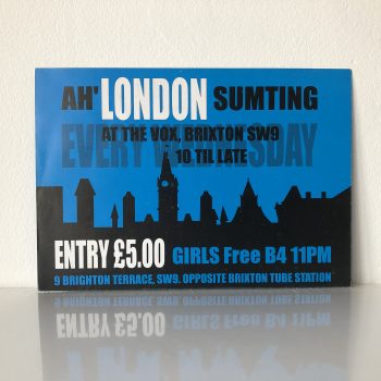 Ah' London Sumting - The Vox - Brixton - Vintage Rave Flyer