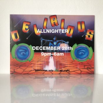 Delirious - Rhythm Station in Aldershot - December 28th 1993 - Vintage Rave Flyer