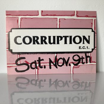 Corruption - The Paddocks - 9th November 1991 - Vintage Rave Flyer
