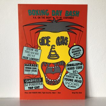 Wide Awake Club - The Quazer - Boxing Day - Vintage Rave Flyer