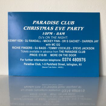 AWOL - Christmas Eve Party - Paradise Club - Vintage Rave Flyer - Image 2