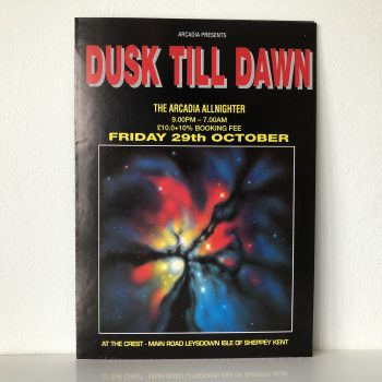 Dusk Till Dawn - The Crest in Isle of Sheppey Kent - 29th October - Vintage Rave Flyer