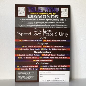 Telepathy - Every Friday - Diamonds - London E8