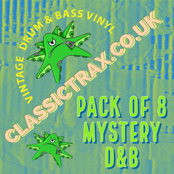 Pack of 8 x Mystery Drum and Bass Records on vinyl