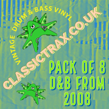 Pack of 8 x Mystery Drum and Bass Records on vinyl from 2008