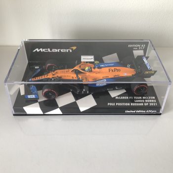 2021 Lando Norris | McLaren F1 Team MCL35M | Minichamps Resin 1:43 | Russian GP (Pole Position) - Image 4