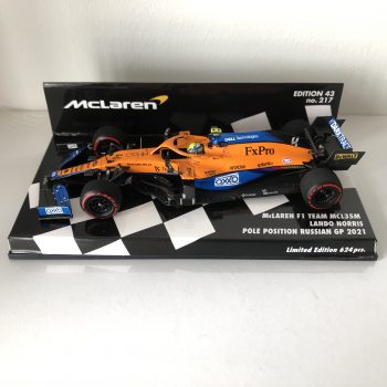 2021 Lando Norris | McLaren F1 Team MCL35M | Minichamps Resin 1:43 | Russian GP (Pole Position) - Image 3