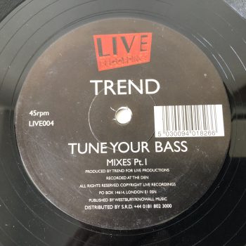 Trend - Tune Your Bass (Mixes Part 1) (12")