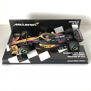 2022 Lando Norris | McLaren F1 Team MCL36 | Minichamps Resin 1:43 | Singapore GP - Image 3
