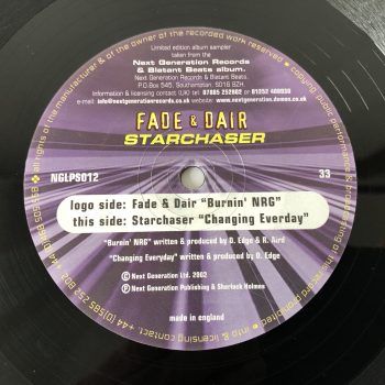 Fade & Dair / Starchaser - Burnin' NRG / Changing Everyday (12", Ltd, Smplr)