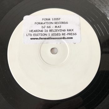 DJ SS – MA2 - Hearing Is Believing (Rmx) (12", S/Sided, Ltd, RP, W/Lbl, Sti)