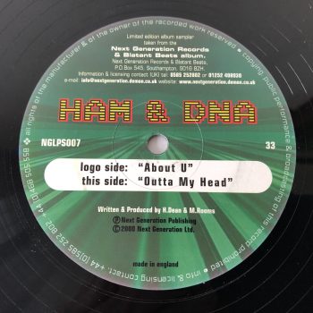 Ham & DNA - About U / Outta My Head (12", Ltd, Smplr)