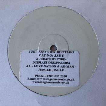 Wots My Code / Love Nation & Ad-Man - Dubplate / Jungle Jingle (12", W/Lbl, Sti)