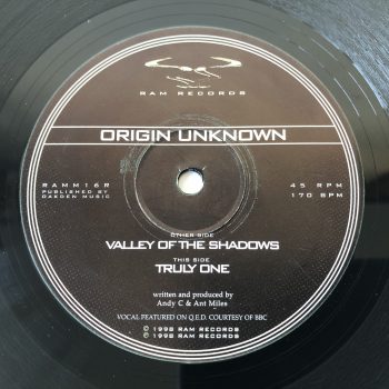 Origin Unknown - Valley Of The Shadows / Truly One (12", RP)