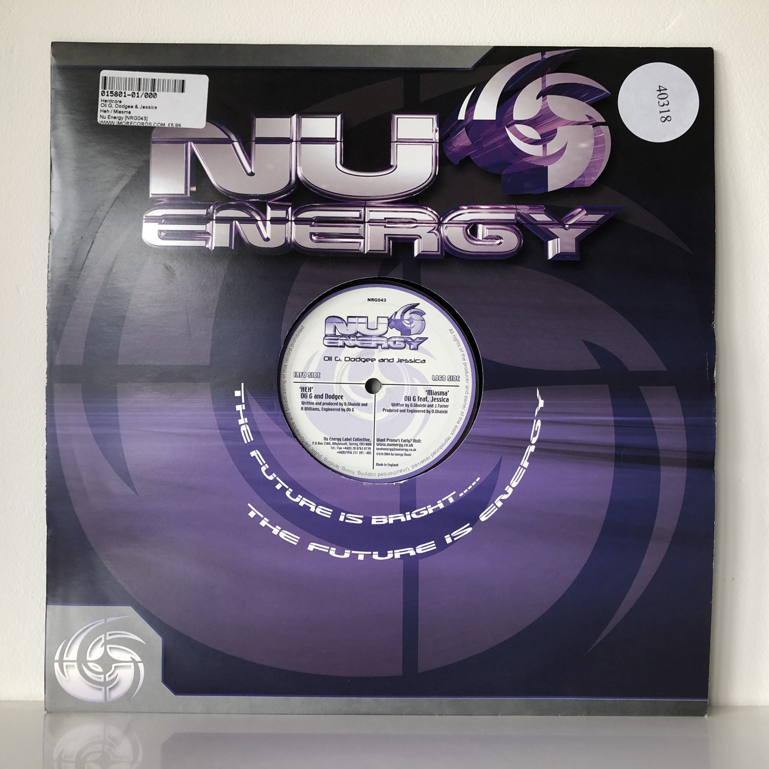 Oli G, Dodgee & Jessica - Miasma / HEH (12")