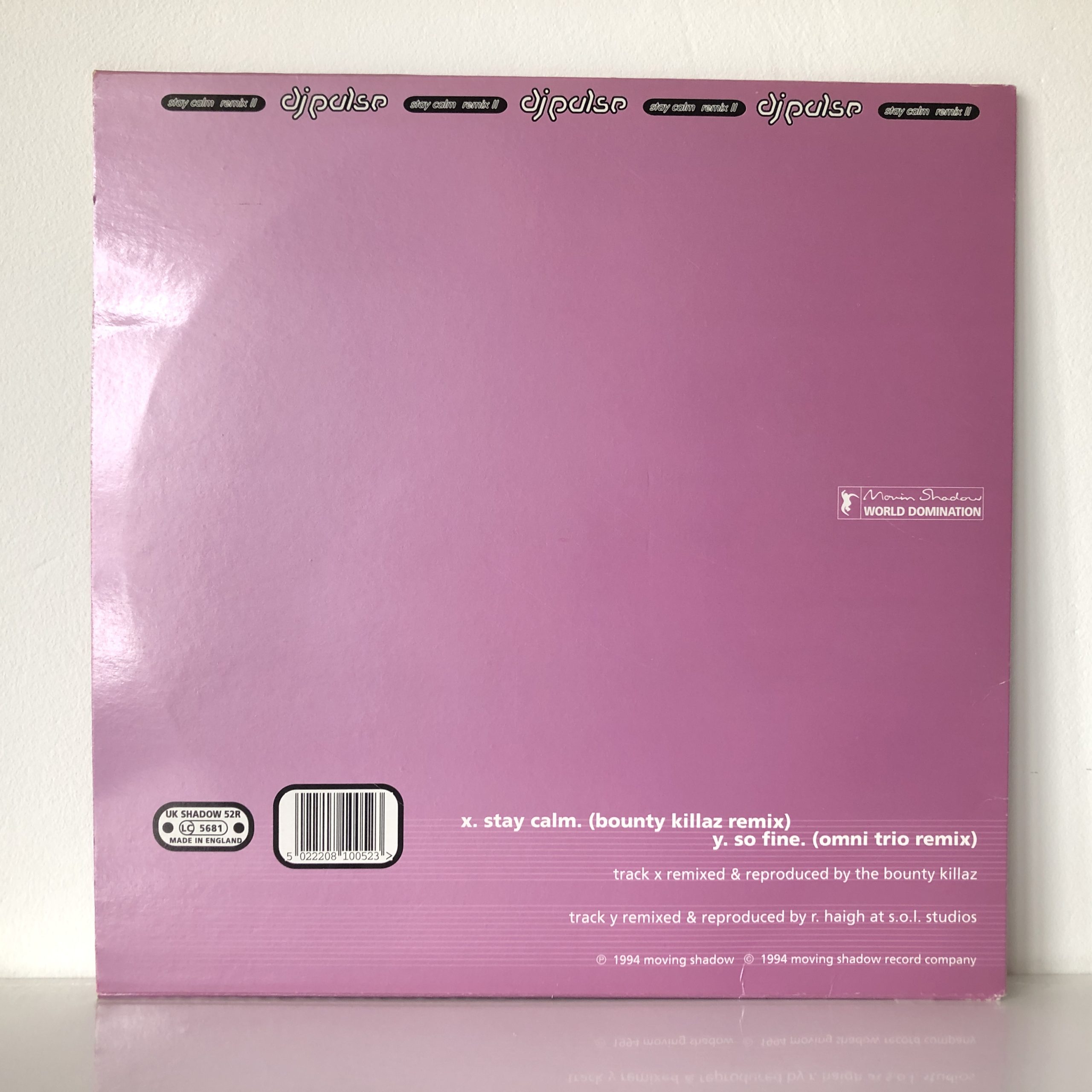 DJ Pulse - Stay Calm (Remix II) (10") - Image 2