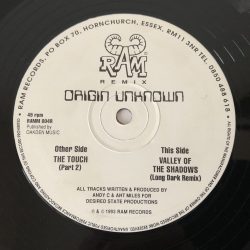 Origin Unknown - The Touch / Valley Of The Shadows (Remixes) (12")