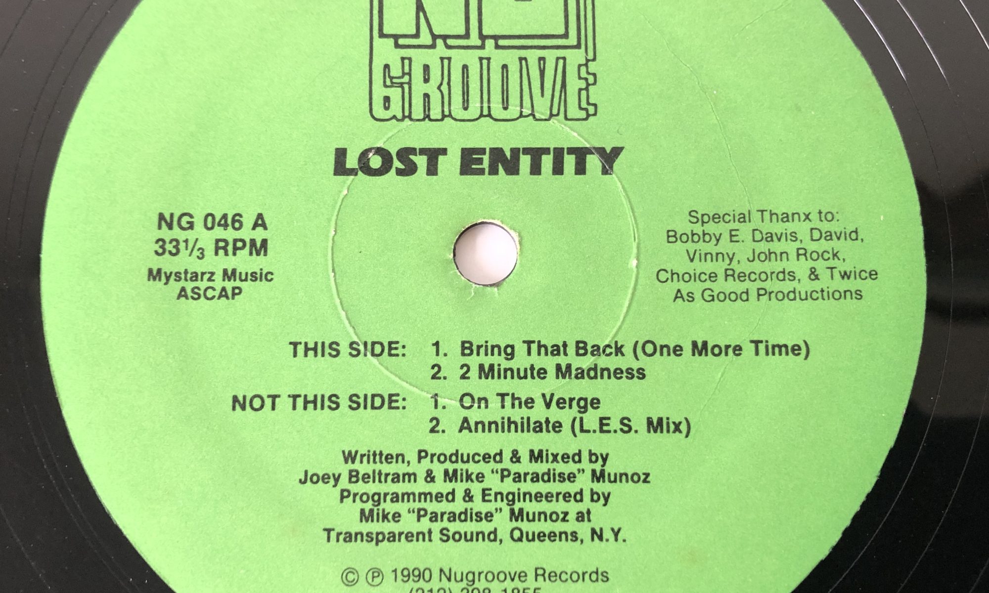 Lost Entity – Bring That Back (One More Time) (12″)