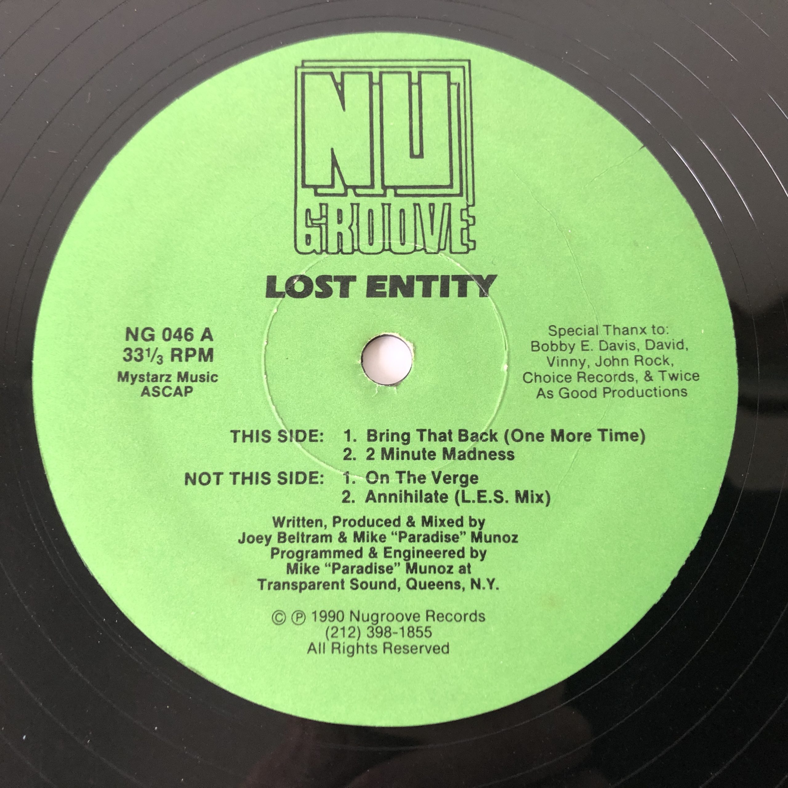 Lost Entity – Bring That Back (One More Time) (12″)
