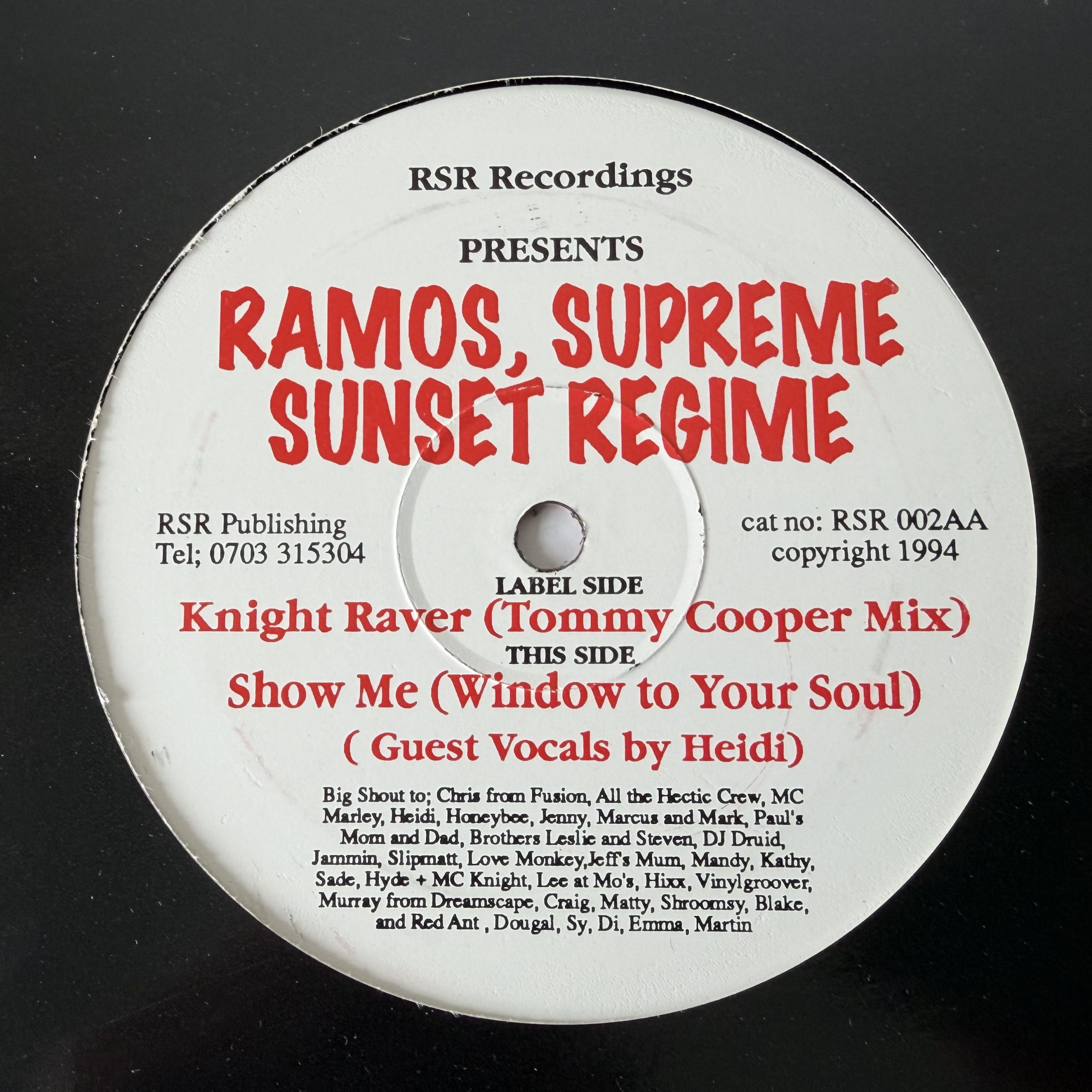 Ramos, Supreme, Sunset Regime - Knight Raver / Show Me (12")