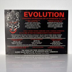Evolution – 19 / 24 / 26 / 31 December 1992 – Sunny Isles Nightclub, London – Rave Flyer