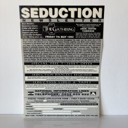 Seduction Newsletter – 1993 – Music Memorabilia Flyer