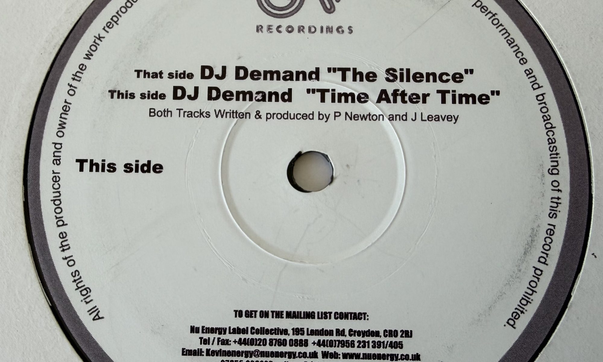 DJ Demand – The Silence / Time After Time (12″)