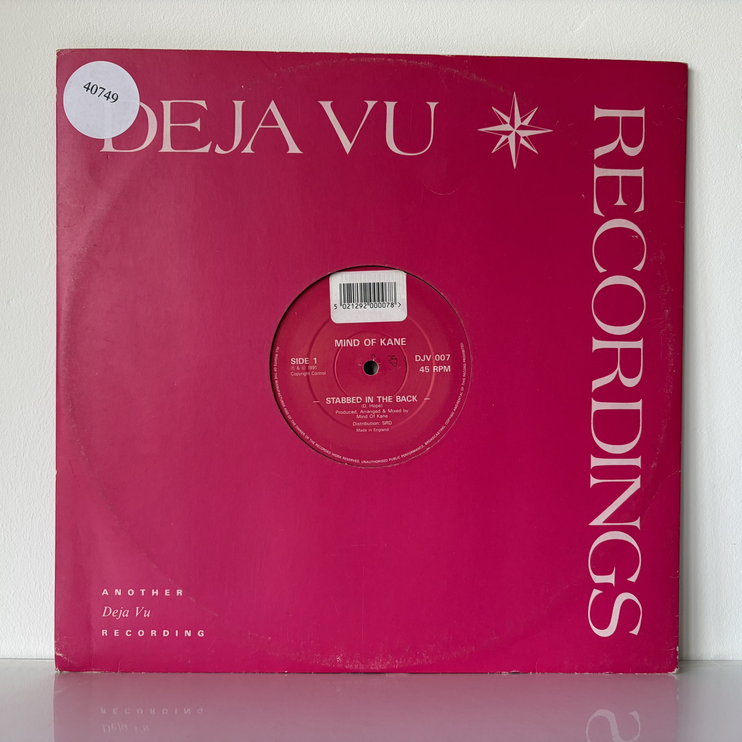 Mind Of Kane - Stabbed In The Back (12", Red)