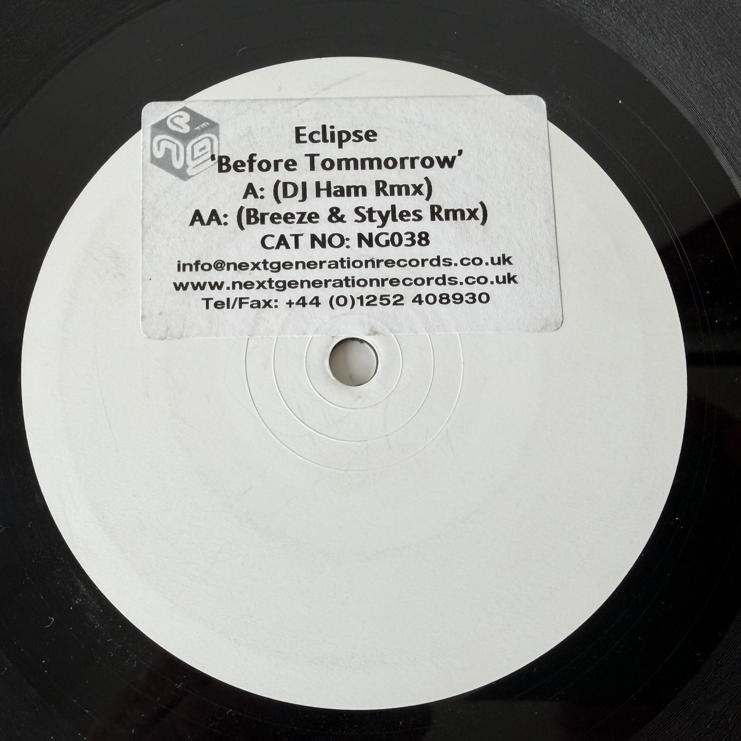 Eclipse - Before Tomorrow (12", Advance, W/Lbl)
