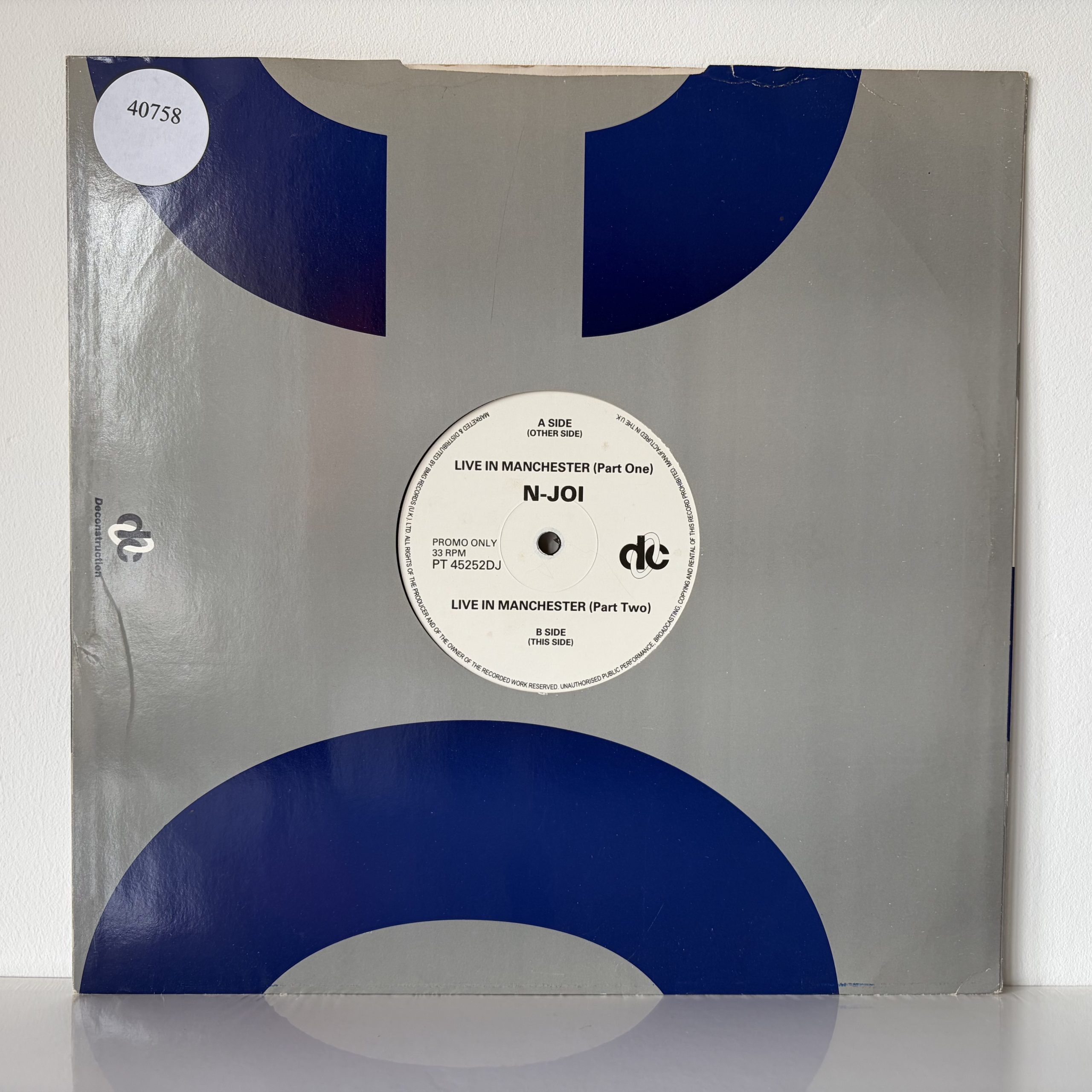 N-Joi - Live In Manchester (12", Promo)